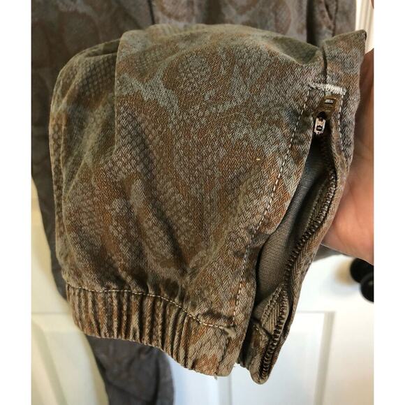 Sundry Python Joggers in Smoke Cotton Pants Ankle Zip Gray & Brown Size 27" - Picture 5 of 10